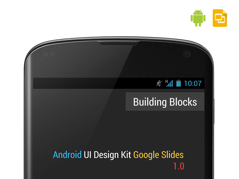 Android UI Design Kit for Google Slides 1.0 android ui ui design google slides