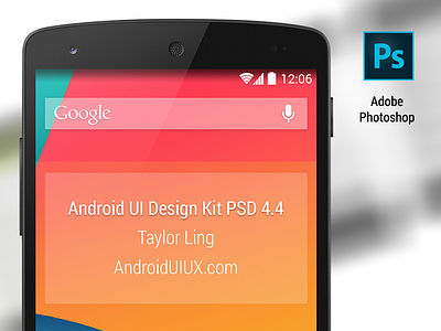 Android UI Design Kit 4.4 for Photoshop [Nexus 5] android design kit photoshop ui