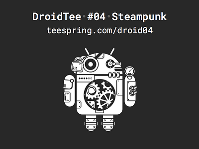 DroidTee #04 Steampunk android steampunk tshirt