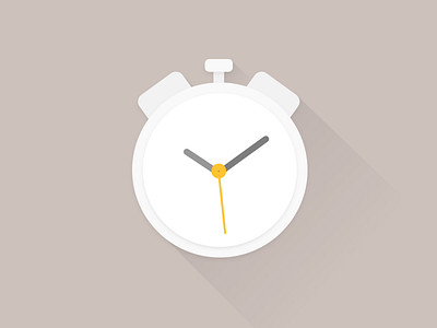 Simple Alarm Clock Illustration clock material design papercraft