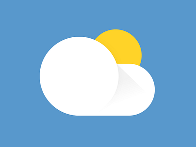 Cloudy Icon in New Google Weather Card