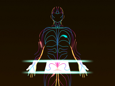 Body Scan Meditation Illustration illustration