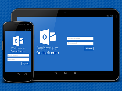 Outlook.com App Redesign - Tablet Version