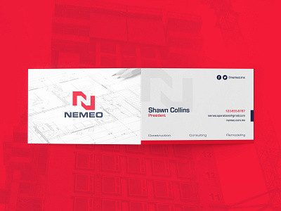 Business Card for a Construction Company branding graphic design graphic art graphic artist logo typography