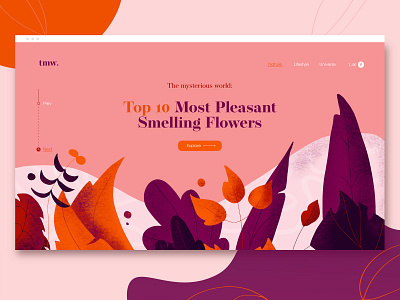 Landing Page Design design flat flower graphic graphic design graphic art illustration illustration art landing landing design landing page landing page concept landing page design landing page illustration minimal ui ux vector web website