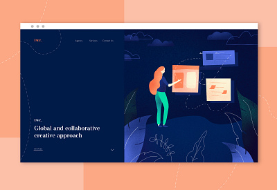 Landing Page Design | Agency branding design graphic graphic design graphic art graphic artist illustration illustration art illustration design landing page landing page concept landing page design landing page illustration typography ui ux ux ui ux designer web website