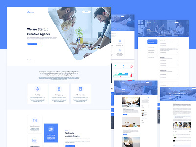 Anfang - Agency, Startup and SaaS Template agency app design landing page page saas template startup template template design web