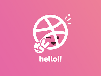 Hello!! debut first shot hello illustration invite