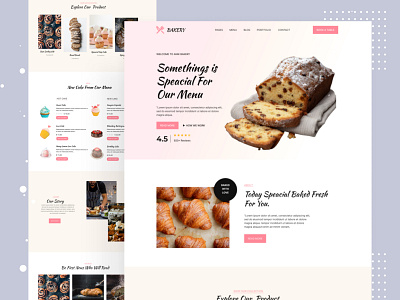 Bakery Landing Page Design bakery bakery packaging bakery shop branding cake clean coffee shop confectionery design landing page ui uiux ux web design web page website website design