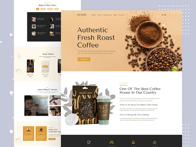 Coffee Shop Website Design barista cafe coffee coffee bean coffee shop and dessert coffee shop design coffee shop ui coffee shop web page coffeeshop figma food landing page local business restaurant ui design ui ux design web design webdesign website website design