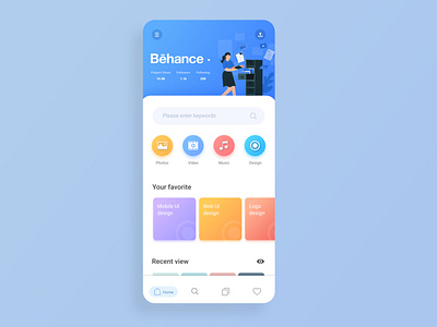 Behance UI design