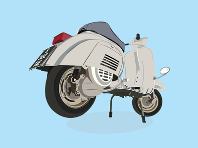 Scooter Vespa Vector Illustration