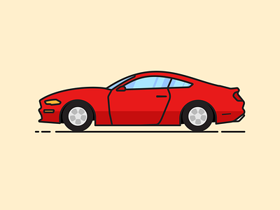 Red Mustang Vector