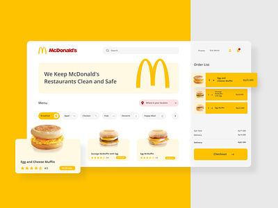 McDonald's Website Redesign adobe xd app branding design mcd mcdonalds re design redesign ui uiux ux website website design website ui design