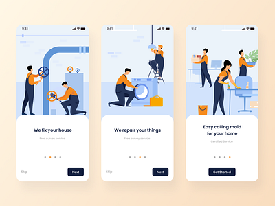 Onboarding Screen Home Service App