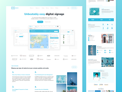 Yodeck Landing Page adobe xd design figma landing page mobile app design ui uiux ux website