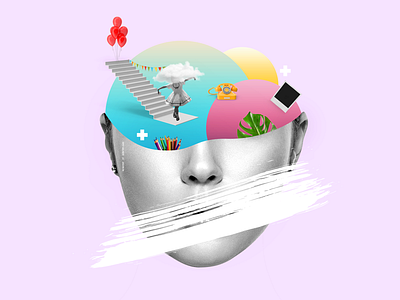 Mindfulness | AK001 collageart creativemind graphicdesign surealistart surrealism thedesignfix