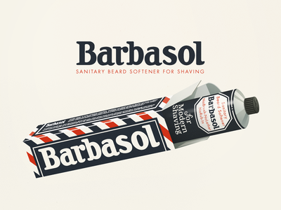 Barbasol add classic illustration men old shave shaving