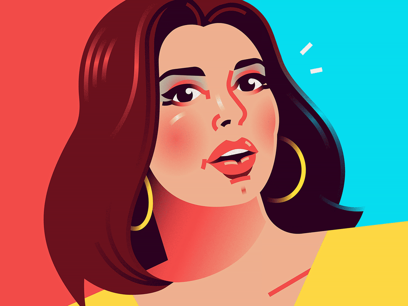 Julia Fox girl woman cinema portrait movie film uncutgems illustration