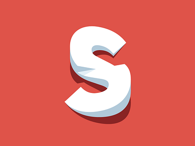S abstract clean letter logo shape type