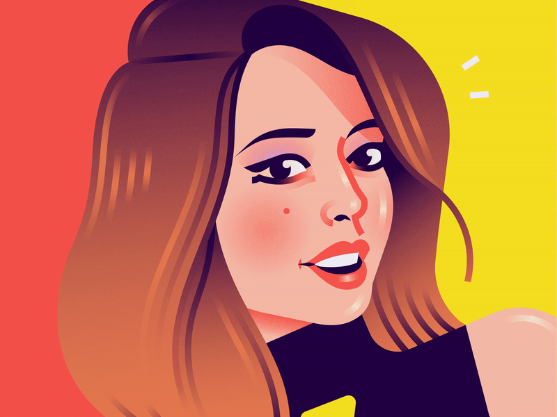 Shelly woman girl illustration portrait