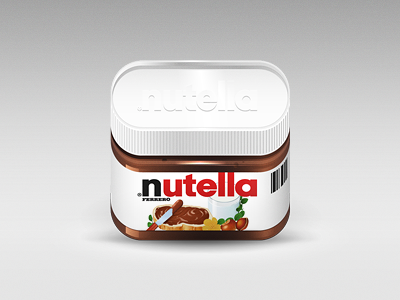 Nutella chocolate food icon illustration jar nutrition