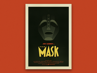 The Mask - Vintage Poster 50s carrey horror jim mask movie poster vintage