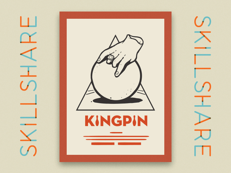 Skillshare Class (Kingpin) class illustrator kingpin learn movie poster retro skillshare