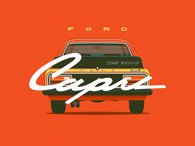 Ford Capri RS3100 american capri car classic ford muscle poster retro