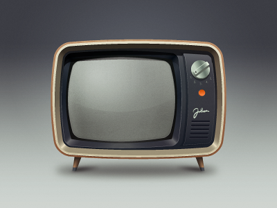 TV icon illustration old television tv