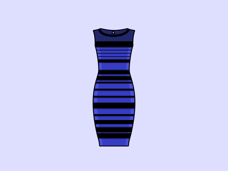 The black and blue, gold and white dress