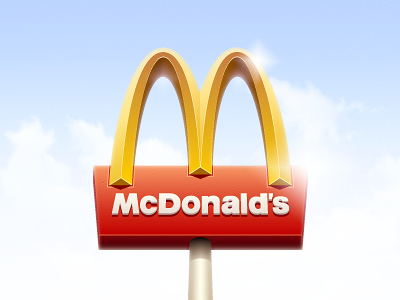 McDonalds brand icon illustration logo mcdonalds pole sign