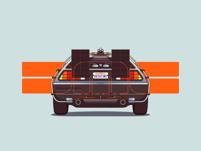 DeLorean back fan travel time speed tribute movie future car