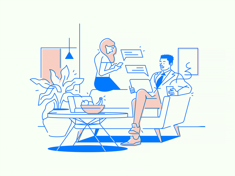 Office App #3 startup desk work cooperation illustration colleagues app office