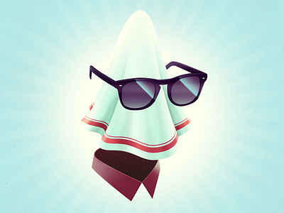 Handkerchief cartoon character collar crazy handkerchief illustration sunglasses swag