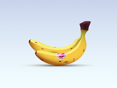 Banana banana cartoon dribbble food fruit illustration