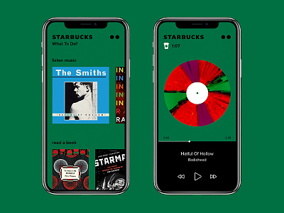 Starbucks app / Concept / What to do app application coffee concept green grid menu mobile starbucks tea ui ux