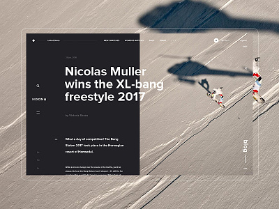 NIXON web site / Concept fashion grid shop snow snowboard snowboarding steel ui ux watch