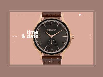 NIXON web site / Concept fashion grid shop steel ui ux watch