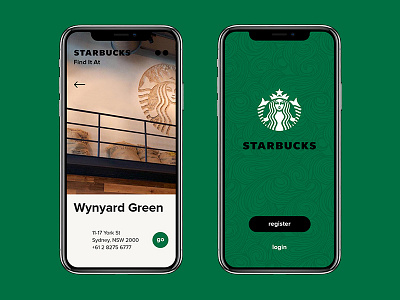 Starbucks app coffee concept food green grid restaraunt shop star tea ui ux