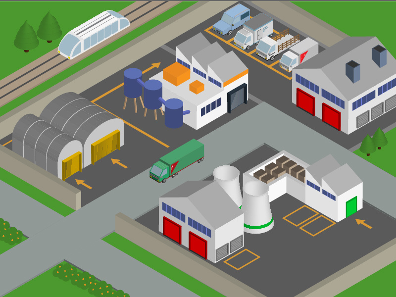 Isometric factory game asset adobe illustrator illustration isometric illustration