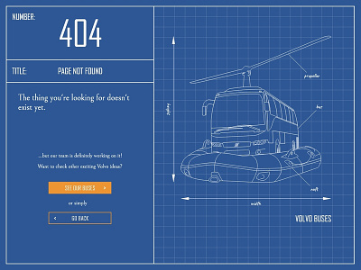 Volvo 404 🚍 404 page adobe illustrator adobe xd ux design web design