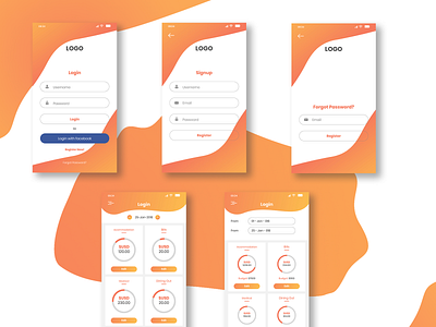 Expense Tracker App Design app design creative design creative app design digital art minimal app modern ui ux