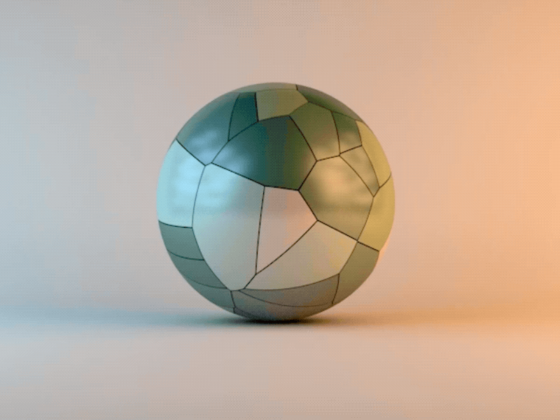 Cracked fluid sphere 3d animation art c4d illustration motion ux visual