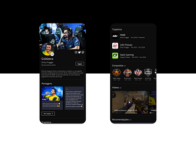 Weespo e-sports app cs go dark dark ui e sports esport esports game gamer games gaming mobile ui ux ux ui design
