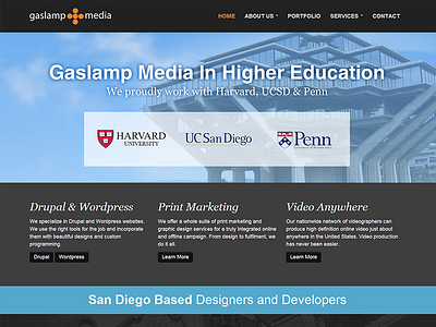 Gaslamp Media Portfolio black bootstrap css3 mobile portfolio responsive