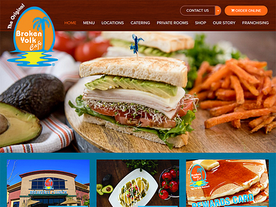 The Broken Yolk Cafe Website Redesign food restaurant web design