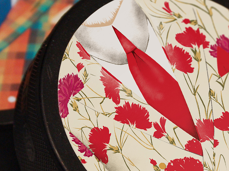 Don Cherry Hockey Pucks suit illustration don cherry hockey hockey puck