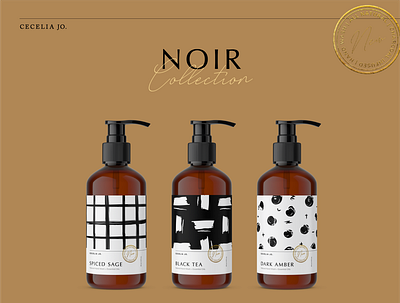 NOIR Packaging Design apothocary art beauty branding design graphic design identity illustration package packagedesign packaging design pattern pattern design photoshop typography