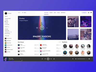 Music Player UI Concept concept design music player ui